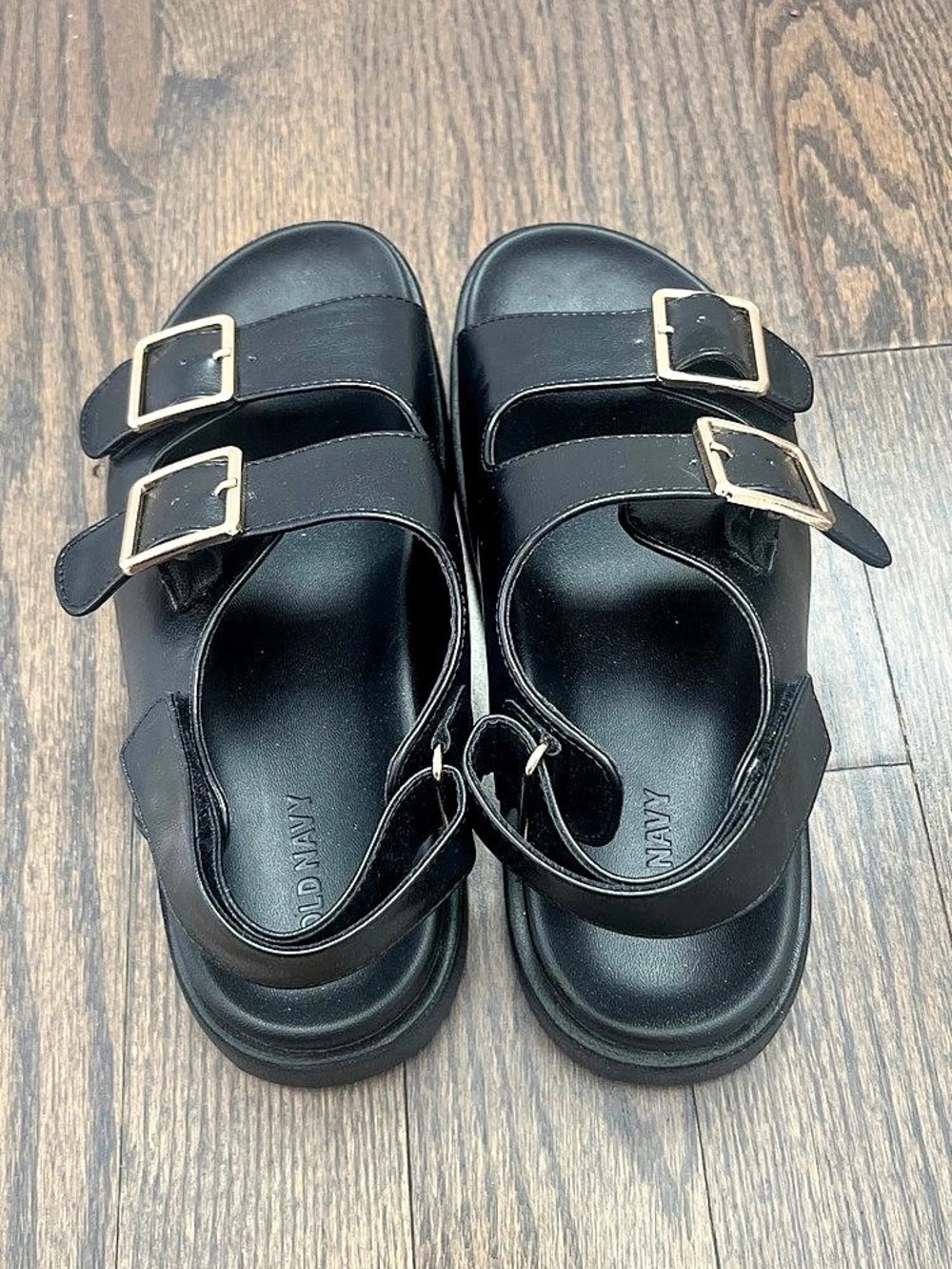 Old Navy Black Buckle Sandals - Brand New - No Tags